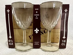Vintage Wine Glasses Cristal DArques Set of 4 Diamant Claret Crystal Retired. Please review all pictures of actual item...