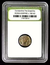 Slabbed Roman Constantine Great Era Ancient Bronze Coin c330 AD.
