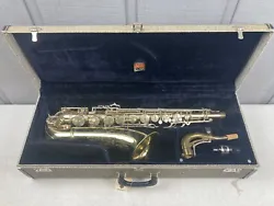 This is a used Conn 10M tenor saxophone in playing condition. It is being sold as photographed. It is missing the neck...