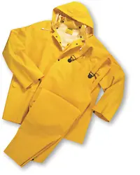 35ml PVC over Polyester 3pcs Rainsuit - 7XL. Overalls have adjustable suspenders and nonconductive/noncorrosive...