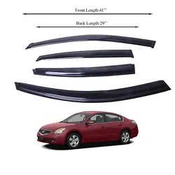 Fits for Nissan Altima 2007-2012. Keep rain and wind out while windows are open. 4 PCs Tape-on window visors. Before...