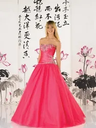 Lovely strapless formal ball gown dress by Tiffany Designs, for prom, pageants, quinceanera, weddings or any formal...