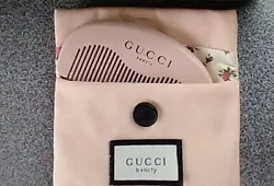 Gucci Beauty Pink Pouch + Comb in Package. Box not included!