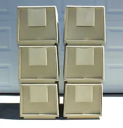 Tuf-File by Staco. Stackable Filing Cabinet. Price is for ONE of the Six Cubes shown . Thick, Beige Plastic. Buy any...