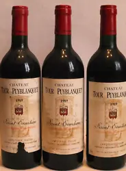 Lot de 3 bouteilles Château Tour Puyblanquet 1989. Donc : nenchérir que si vous acceptez ces risques.
