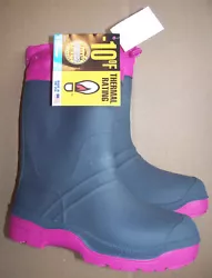 GMG Winter Slush Boots. Kids Size 11. Gray with Pink Accents & Soles.