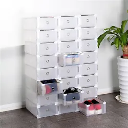 Drawer Design The storage shoe box is made of plastic, which has no odor and is more beautiful and stronger than...