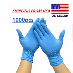 4 Mil BLUE Nitrile Exam Gloves Latex & Powder Free [S, M, L, XL Size] 1000PCS. ✅ HIGH PREMIUM GRADE GLOVES - These...