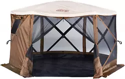 CLAM Quick-Set Escape Sky Camper 11.5 X 11.5 Foot Portable Pop-Up Outdoor Gazebo Screen Tent 6 Sided Canopy Shelter...