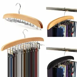 Fit most closet and organizer systems, make your room more neat. Quantity of the Hooks: 24 Pieces in a tie rack. With...