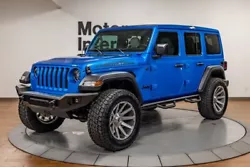 This is our 2023 JL Jeep Wrangler Unlimited Sport S, Ozark Mountain Edition, finished in stunning Hydro Blue...