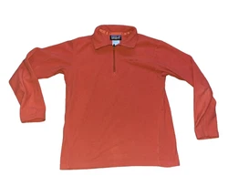 Patagonia Womens Synchilla Windproof Jacket Size Small Orange Fleece Zip Hiking.