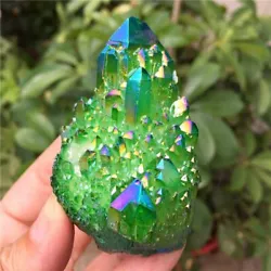 1x Titanium bismuth coated stone cluster decor. -Net Weight:About 50g(Random). -Type:Beautiful titanium crystal cluster...