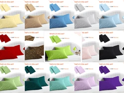Pillowcases set 300TC 100% Egyptian Cotton Standard Queen king Sizes solid color Opens in a new window or tab. “300...