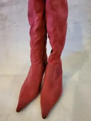 Pink Fuschia Stiletto Heels Pointy Boots 5.  Sexy and stylish! 3.5