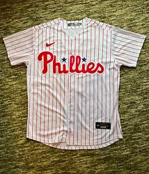 Trea Turner Stitched Philadelphia Phillies White Home Jersey #7 Mens Large.