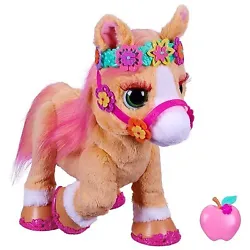 •ADORABLE FURREAL PONY PLUSH TOY WITH 80+ SOUNDS & REACTIONS: furReal Cinnamon is so expressive! She blinks her eyes,...