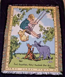 Goodwin Weavers Classic Pooh Tapestry Throw Blanket. Together they touched the sky.