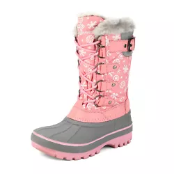 Knee high snow boot faux-fur trim with adjustable buckle closure. ◈ Knee High. ◈ Over The Knee. Fully textile lined...