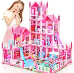 【4-Story Dreamhouse with 11 Rooms 】 Children can enjoy hours of exploration in various play zones, including a...