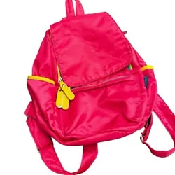 Girls Tuowen pink retro 80’s neon small backpack bagBin SS