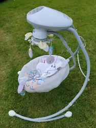 Up for sale is the very lightly used Fisher-Price Sweet Snugapuppy Dreams Cradlen Swing rocking swing.  It features...