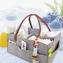Baby Diaper Caddy Organizer Basket Wipes Bag Newborns Infant Nursery Storage Bin.
