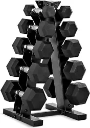 Rubber inserts prevent dumbbells and rack from scratches. Perfect for isolations, functional and HIIT workouts, and...