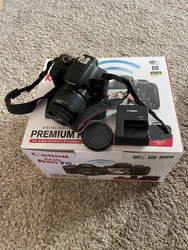 Canon EOS Rebel T6 18.0MP Digital SLR Camera Lens Kit - Black. Canon rebel t6 with 18-55 lens. Comes in box. 75-300 and...