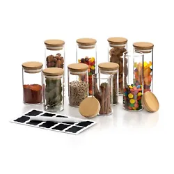 ✅ FRESHNESS AND ORGANIZATION: Want to keep your spice fresh?. These spice jars with bamboo lids can keep your kitchen...