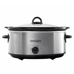 7qt capacity. This Crock-Pot Manual Slow Cooker cooks on HIGH or Low settings and the WARM setting can be used to keep...