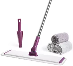2x microfiber wet floor mop pads for a deeper clean. mop handle long to 57