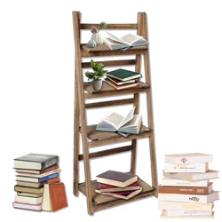 4-Tier Ladder Shelf Storage Rack Foldable Wood Stand. 4 TIER LADDER SHELF- Your Room Keeper! 1 x Ladder Shelf. Decent...