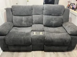 Gray Manual Love Seat Recliner. Phoenix Love Seat ReclinerI’m selling it because it’s too large for the new...