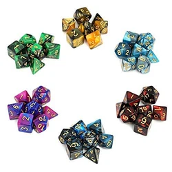 ●Jeu de dés polyédriques: 6 définit dés polyédriques, chaque set comprend 1 x D4, 1 x D6, 1 x D8, 1 x D10 (0-9),...