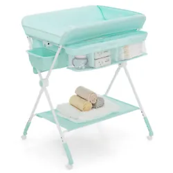 This foldable changing table can make life easier and more convenient for parents of newborns!  Featuring 3 adjustable...