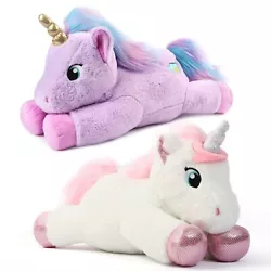 A cute Unicorn plushies for bab ies and toddlers. · This adorable Unicorn toy is stuffed with high quality pp cotton...