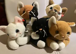 TY Beanie Babies Baby Set Lot of 5 Cats Kittens Nip Flip Zip Chip SnipSeveral examples of each are available;...