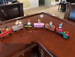 Vintage 1989 Warner Bros Looney Tunes ERTL Die Cast Toy Train 6pc - includes Bugs Bunny, Elmer Fudd, Daffy Duck,...