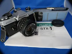 Fujica STX-1 in exceptional condition for age. 55mm 1:2.2 Lens Made by Fuji Photo Film Japan. Lens cap included. I did...