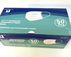 50 Pcs Disposable 3-layer masks Breathable and Comfortable masks.