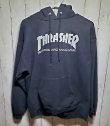 Thrasher Skateboard Magazine Black Pullover Hoodie Sweater Size M Medium.  PRE-OWNED IN GOOD CONDITION!   PLEASE SEE...