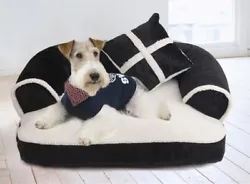 The bolstered sides provide the ultimate comfort for dogs who love to cuddle, curl, and snuggle while sleeping. It is...
