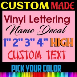These decals are made from High quality Self-Adhesive Vinyl 5Yrs Warranty. CUSTOM MADE, 
