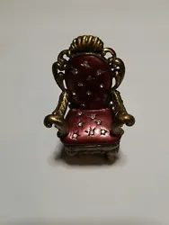 Minie Victorian Chair Trinket box With Ringtones Metal.