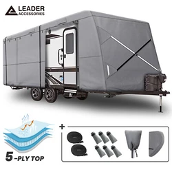 RV Cover+Free storage bag+Toss bag+Ladder cap cover+Tongue jack cover+Sleeve bags*6+Adhesive repair patch...