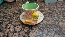 Warner Brothers Looney Tweety Bird Tea Cup with Plate.