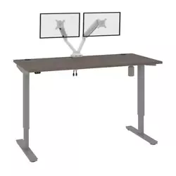 With its minimalist design, this modern Standing Desk will blend in with any decor. The Dual Monitor Arm frees up your...