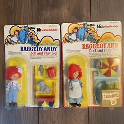 Raggedy Ann & Andy Knickerbocker doll and play sets 1976.