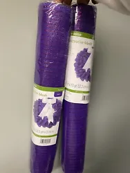 2 Rolls of Purple Deco Mesh 21